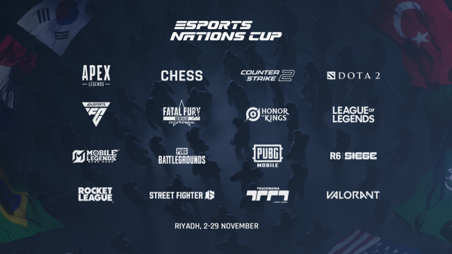 esports Nations 컵 16경기 전체 라인업이 확정되었습니다