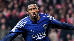 뎀벨레의 멀티골로 리버풀의 복귀 희망을 꺾었고, PSG는 준결승에 진출했다