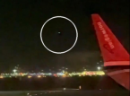 대형 드론이 코펜하겐 공항 상공을 비행하는 순간을 포착한 영상